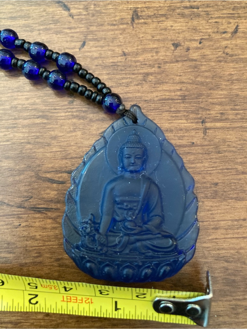 Blue Buddha Pendant Necklace - Serene Spiritual Pendant